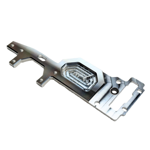 Outlaw billet ALX Twin 80 and 100cc upper deck in raw silver, showing engraved ALX logo pocket and sealed bearing in the rear section