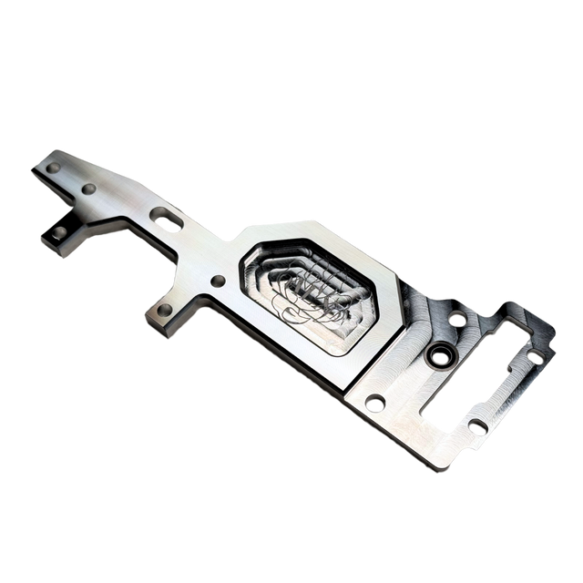 Outlaw billet ALX Twin 80 and 100cc upper deck in raw silver, with CNC machined pocket, engraved ALX logo and mounting holes
