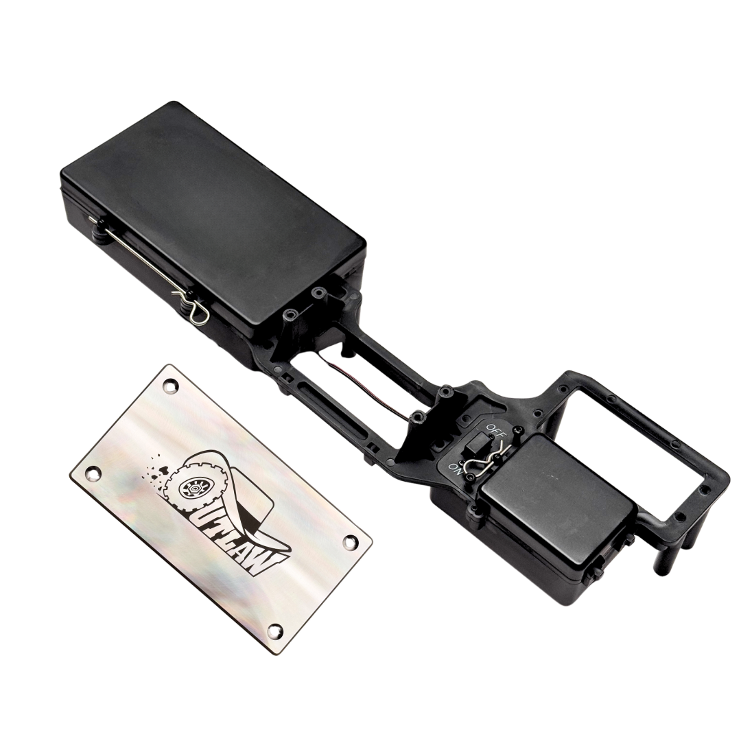 Outlaw V4 Billet Hybrid Slider kit version black battery tray and radio box with on-off switch