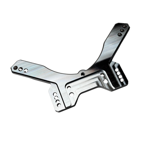 utlaw V4 Billet Hybrid Slider kit version drop rear shock tower in raw silver aluminium
