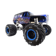 Monster truck model with large wheels and detailed design on a white background