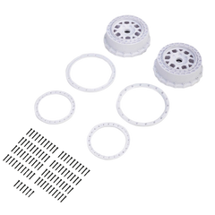 Losi Wheel and Beadlock Set, White (2): 5IVE-T 3.0 [PRO287804]