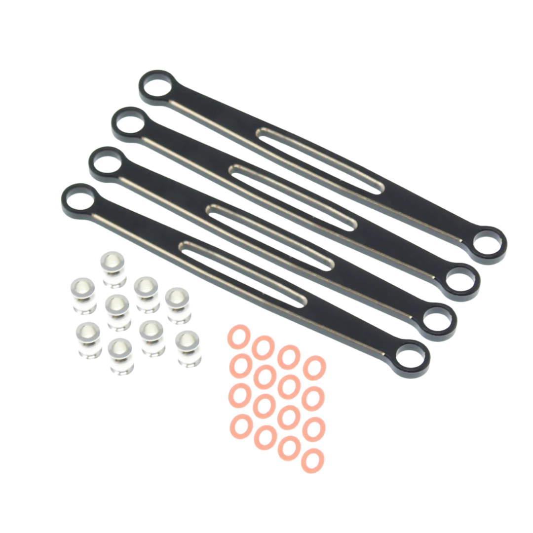 Ascent 18 Brass Front & Rear Lower Links Black (4pcs) [RER30282]