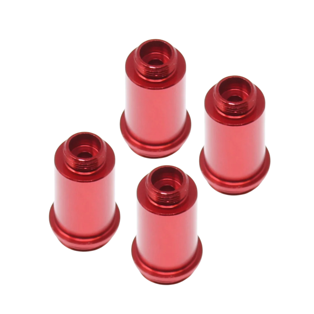Ascent 18 Aluminum Shock Bodies Red (4pcs) [RER30381]