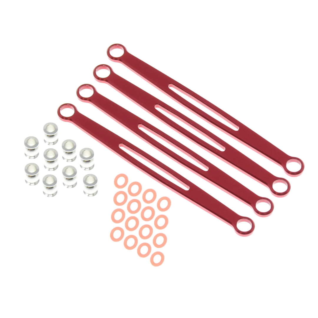 Ascent 18 Aluminum Front & Rear Upper Links Red (4pcs) [RER30280]