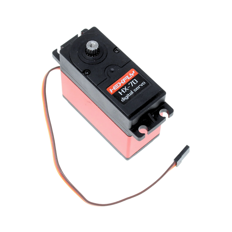 HX-70 digital servo with wiring on a white background