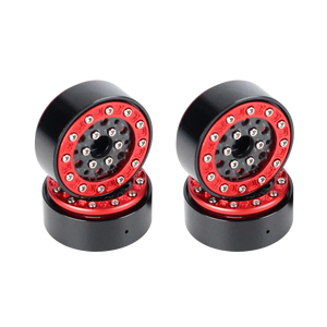 Ascent 18 1.3" Aluminum & Carbon Fiber Red Beadlock Wheels -0.75 Offset (4pcs) [RER43153]