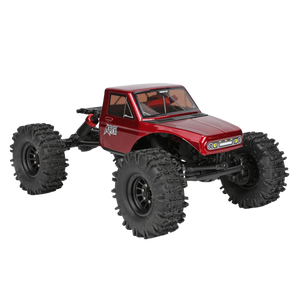 Red monster truck model on a white background
