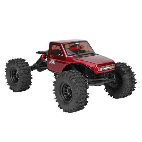 Red monster truck model on a white background