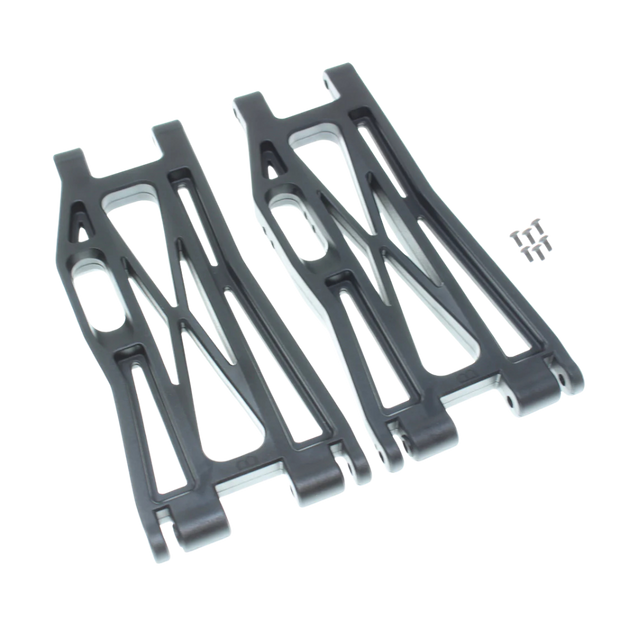 Two suspension links on a white background