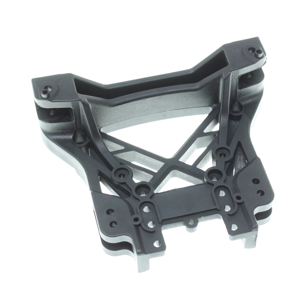 Black shock tower on a white background