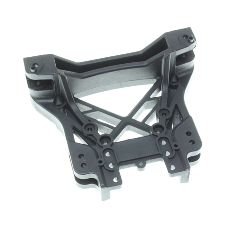 Black shock tower on a white background