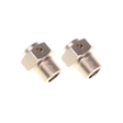 Two hex hubs on a white background
