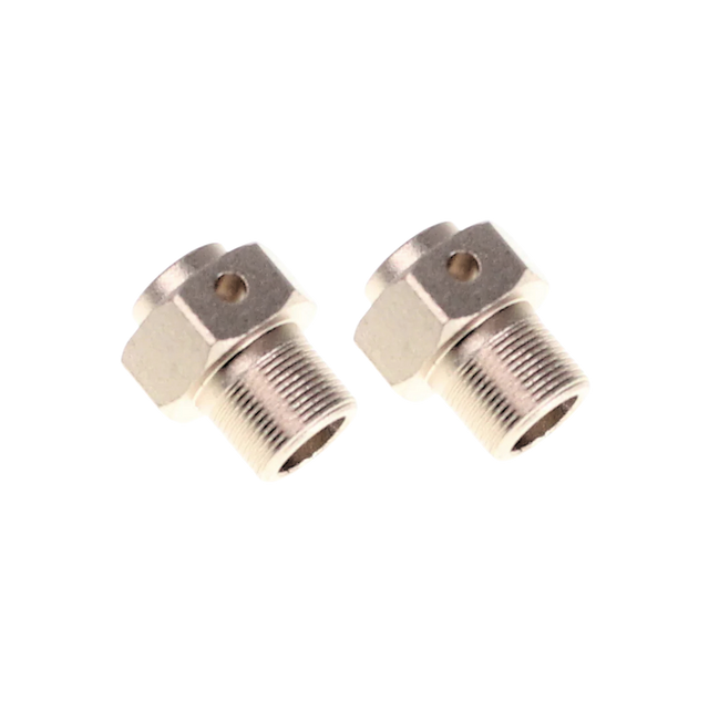 Two hex hubs on a white background