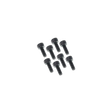 Set of black screws on a white background