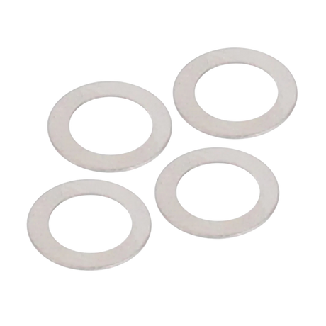 Four shims on a white background