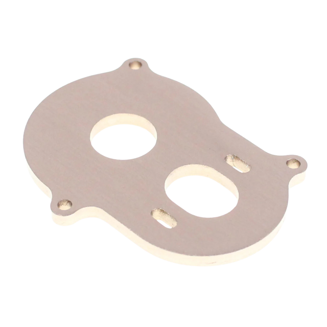 Metal motor plate on a white background