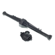 Black mechanical parts on a white background