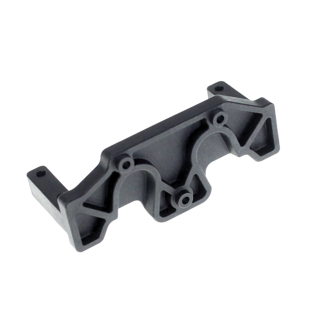 Gray metal bracket on a white background