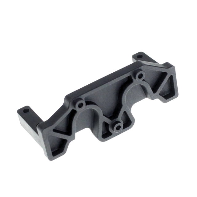 Gray metal bracket on a white background