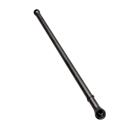Black metal rod on a white background