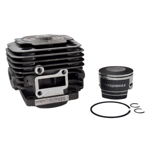 RV-Racing top end kit with Fujiwara piston, side angle view