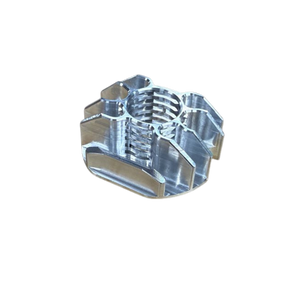 Angled view of the RV-Racing RVCH aluminium cooling head showing the machined fins and curved profile
