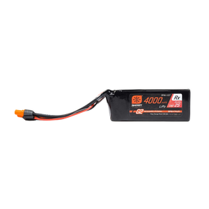 Spektrum Smart G2 4000mAh 2S 15C Rx LiPo battery side profile showing label and connector wire