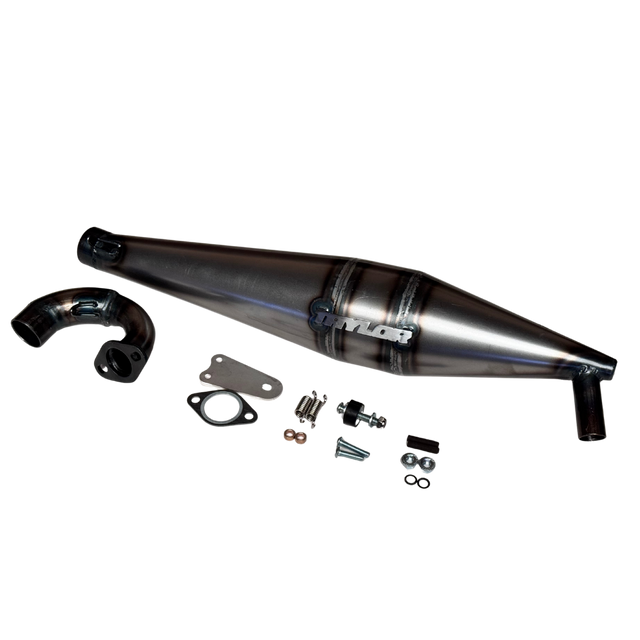 Taylor 40-50cc Vesla side exhaust pipe full kit with manifold and fitting hardware