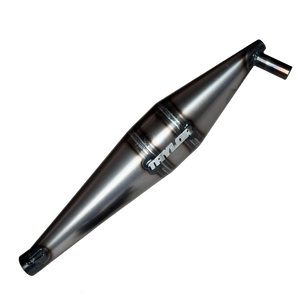 Full length view of Taylor 40-50cc Vesla side exhaust pipe