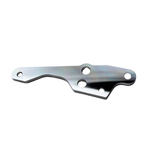 Underside view of Taylor 70cc twin RH engine brace in raw silver aluminium