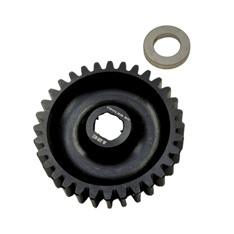 Taylor RC Blackbone pinion gear 32T in black with washer, for Losi 5ive, 5T 2.0 and MCD (for Blackbone bell only)