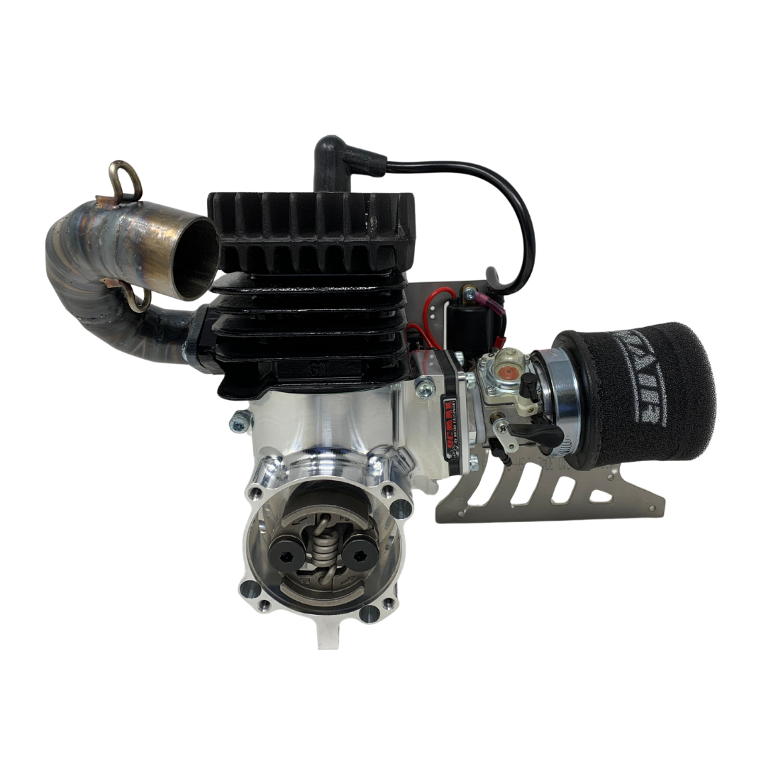 Engine or motor assembly on a white background