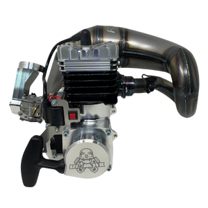 Engine block with visible brand logo on a white background