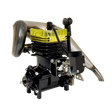 Taylor RC 65cc Supreme V2 engine for Losi 5IVE-T with yellow anodised head, black crankcase and tuned exhaust pipe
