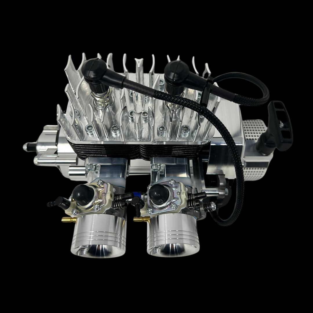 TAYLOR 70cc Billet Twin Cylinder RC Engine Complete Package