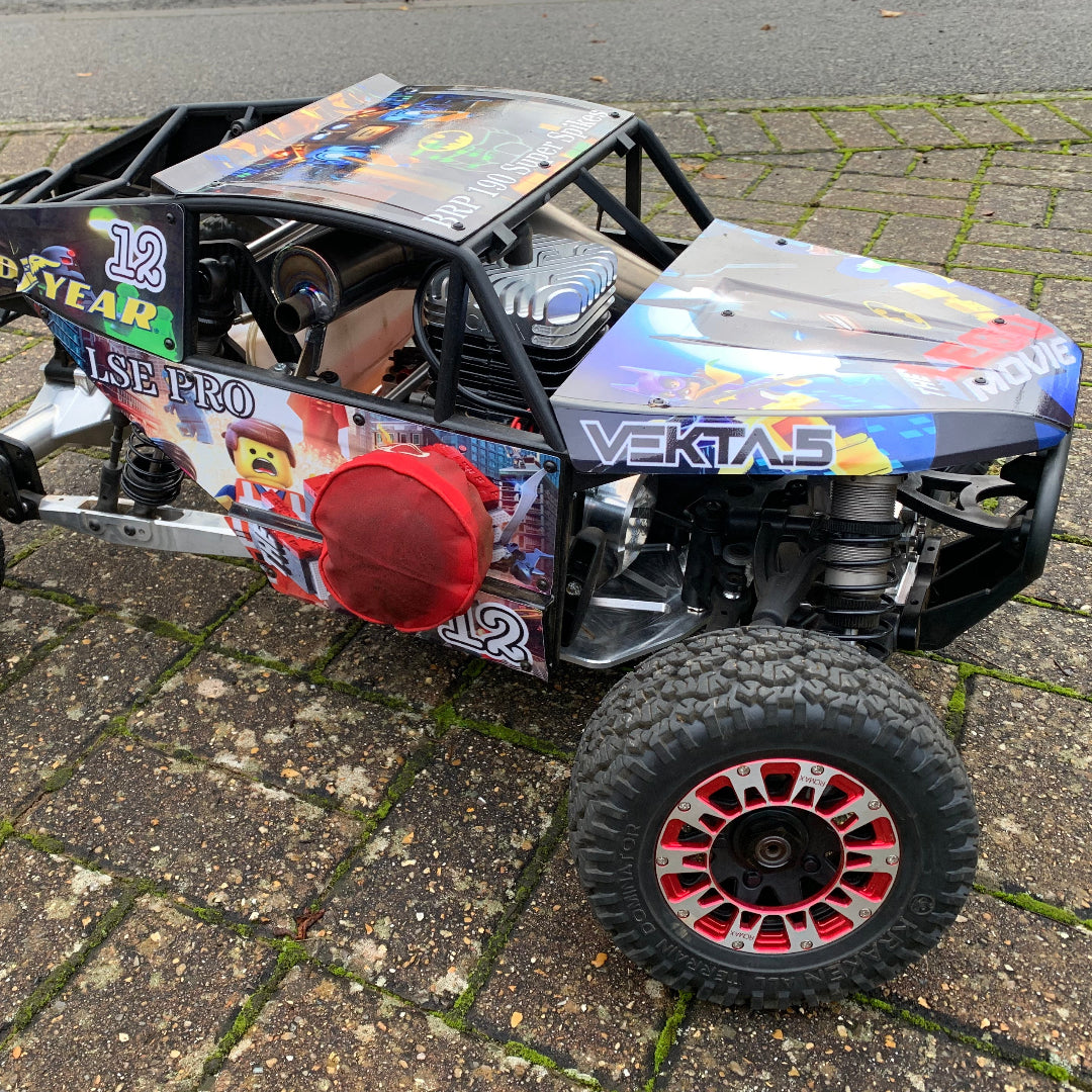 Trimming shown necessary to install Taylor RC Supreme 80 engine