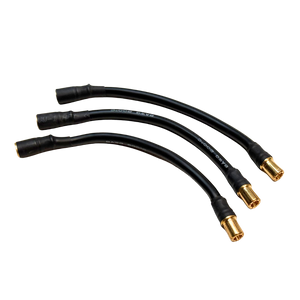 Taylor RC 8AWG cable extenders for VESLA.5 or VEKTA.5E, KRC412, angled view showing the three bullet-connector leads