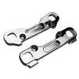 Two hinge pin braces on a white background