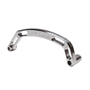 Metallic handle with 'Taylor' branding on a white background