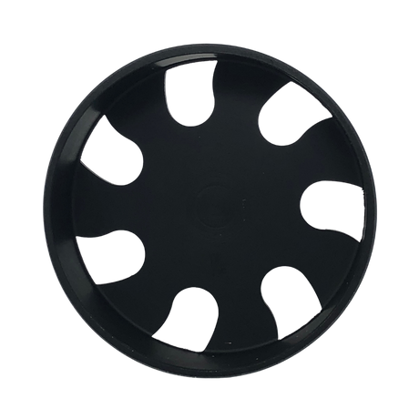 Black rim with white interior on a white background