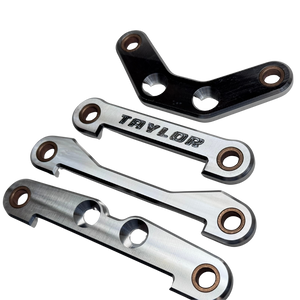 Metal components with 'Taylor' branding on a white background
