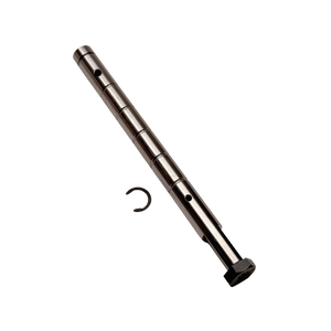 Taylor RC HD Baja twin layshaft, angled view showing the full shaft length, retaining clip, and machined steps