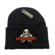 Black beanie with skull and crossbones design and 'Taylor RC' branding.