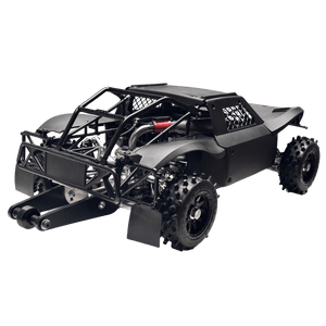 Black off-road vehicle chassis on a transparent background
