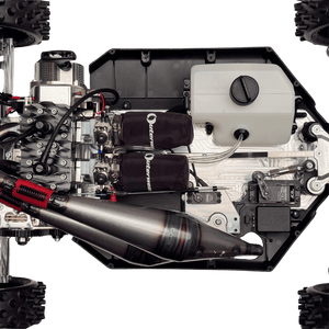 Close-up of a mechanical vehicle component with visible branding on a transparent background