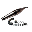 Taylor RC Vesla Big Block side exhaust pipe with manifold, springs, gasket, O-rings, and mounting hardware