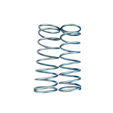 TZZ titanium front shock springs, 3.5mm soft, sky blue