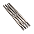 Set of metal rods with threaded ends on a white background