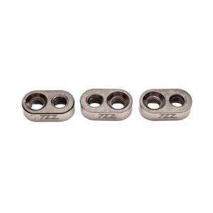 Three metallic components with 'TZZ' branding on a white background
